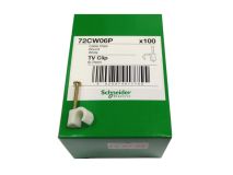 (100) TOWER 6-7mm White Clips
