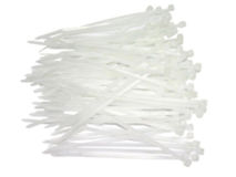 (100) NYLON 150mm Long Cable Ties WHITE