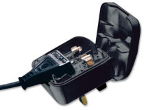 EURO Converter - UK Mains Plug BLACK