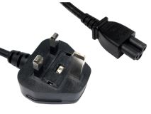 2m UK Mains 5A Plug to C5 (Clover Leaf)