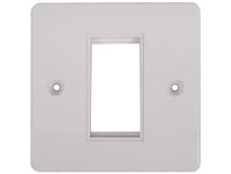 TRIAX Outlet 1 Module WHITE Bevelled Edges