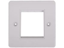 TRIAX Outlet 2 Module WHITE Bevelled Edges