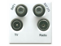 TRIAX Quad UHF-FM/DAB-SAT1-SAT2 WHITE