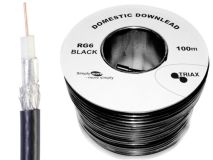 100m TRIAX Domestic RG6 Black PVC