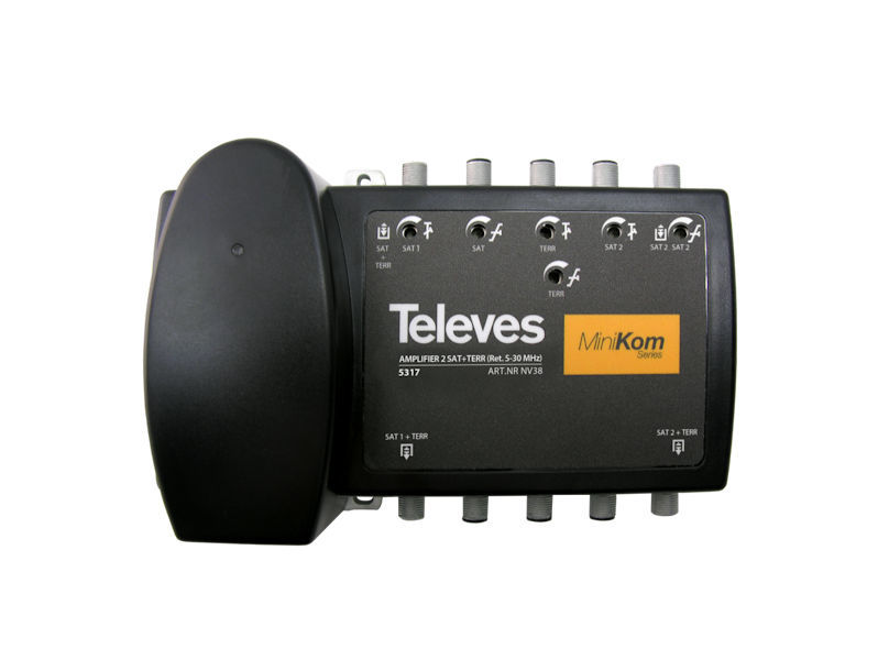 Amplificatore Televes DtKom MATV 3E/1S F FM-BIII-UHF - Per Impianti Antenna TV