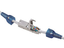(1) TOOLLESS CAT6a Shielded Inline JOINER