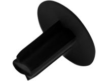 (50) TWIN Hole Tidy - Grommet BLACK 2x7mm