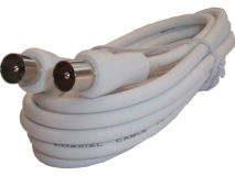 2m SAMSON Flylead Coax Plug-Plug WHITE