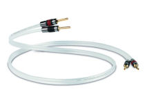 50m QED 2 Core PVC Speaker Cable WHITE