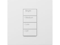 LUTRON RA3 Button Tree 4B WHITE Intensity