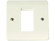 CLICK Outlet 1 Module WHITE Bevelled Edges