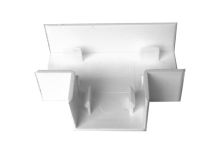 MINI TRUNKING 16x16mm Flat Tee White