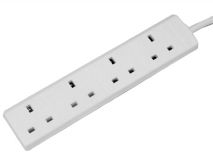 2m UK Mains Multi Socket - 4 Way