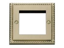 CLICK DECO Outlet Georgian Brass 2 Module