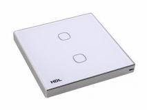 HDL iTouch 2 Button Wall Panel WHITE