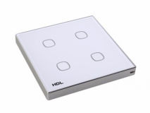 HDL iTouch 4 Button Wall Panel WHITE