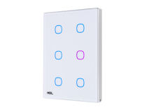 HDL iTouch 6 Button Wall Panel WHITE