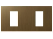 LUTRON RA3 Double Faceplate AGED BRASS