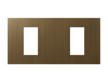 LUTRON RA3 Dual Faceplate AGED BRASS