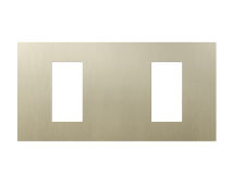 LUTRON RA3 Dual Faceplate METAL CHAMPAGNE