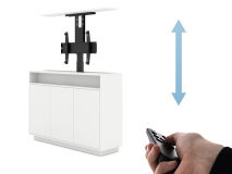 M AV Cabinet Pop Up TV Lift 55” WHITE