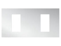 LUTRON RA3 Double Faceplate BRIGHT CHROME