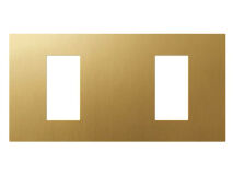 LUTRON RA3 Double Faceplate BRUSHED BRASS