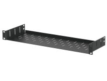 PENN-ELCOM 1U Clamping Rack Shelf Black