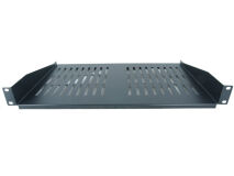 ALL-RACK Rack 1U Vented Shelf Black 300mm