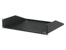 PENN-ELCOM Deep 2U Vented Rack Shelf Black