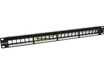 EXCEL 24 Port Keystone Frame 1U Black