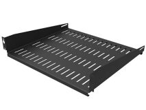 PENN-ELCOM 2U Plain 400mm Rack Shelf Black