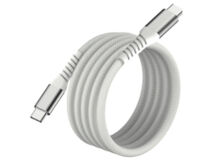1m ISIX USB-C to USB-C Nylon Lead WHITE