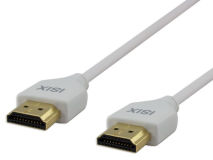 0.5m ISIX Ultra Slim HDMI Lead WHITE