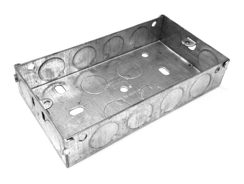 25mm Deep 2 Gang Steel Knock Out Box from Alltrade