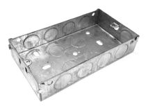 25mm Deep 2 Gang Steel Knock Out Box