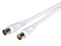 2m SAC Flylead Coax Plug-Plug WHITE