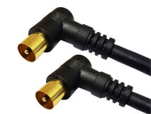 1m SAC Flylead 90° Coax Plug-Plug BLACK