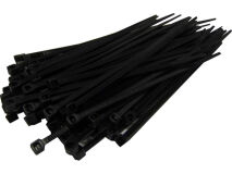 (100) SAC 100mm Long Cable Ties BLACK
