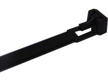 (100) SAC 250mm Long Cable Ties BLACK R-U