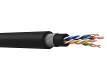 100m WEBNET CAT5e PE Black ARMOURED (Drum)