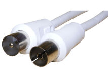 1.5m SAC Flylead Coax Plug-Socket WHITE