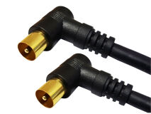 2m SAC Flylead 90° Coax Plug-Plug BLACK