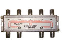 SAC 8 Way Indoor F Splitter (5-2400MHz)