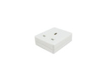 Rewireable UK AC Mains Socket WHITE