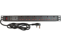 BLAKE 6 Way Horizontal PDU c/w UK Lead