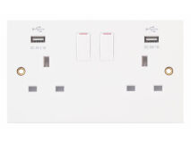Double Switched Socket with 2 x USB