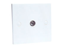 SAC Single Flush Outlet Plate Coax