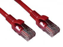 1m SAC CAT5e Patch Lead RJ45 RED