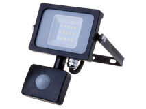 10w LED Floodlight with PIR - Black